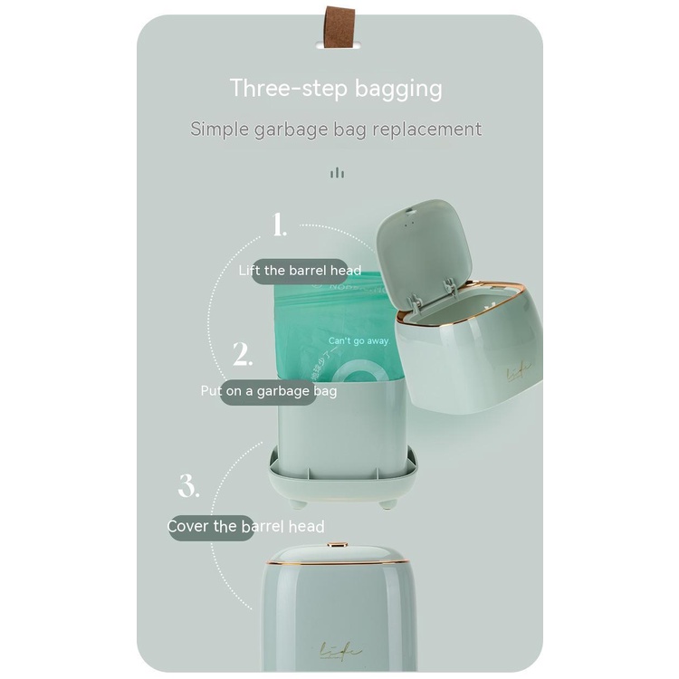 Thùng Rác Mini Để Bàn Có Nắp Dạng Nhấn Tiện Dụng Cho Gia Đình / Văn Phòng