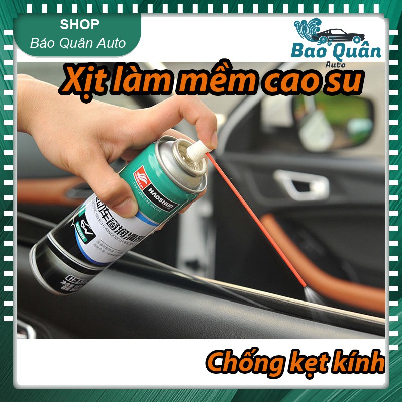 Chai xịt bảo dưỡng làm mềm duy trì đàn hồi chống nứt vỡ chi tiết nhựa gioăng cao su lốp ô tô Haoshun 268ml