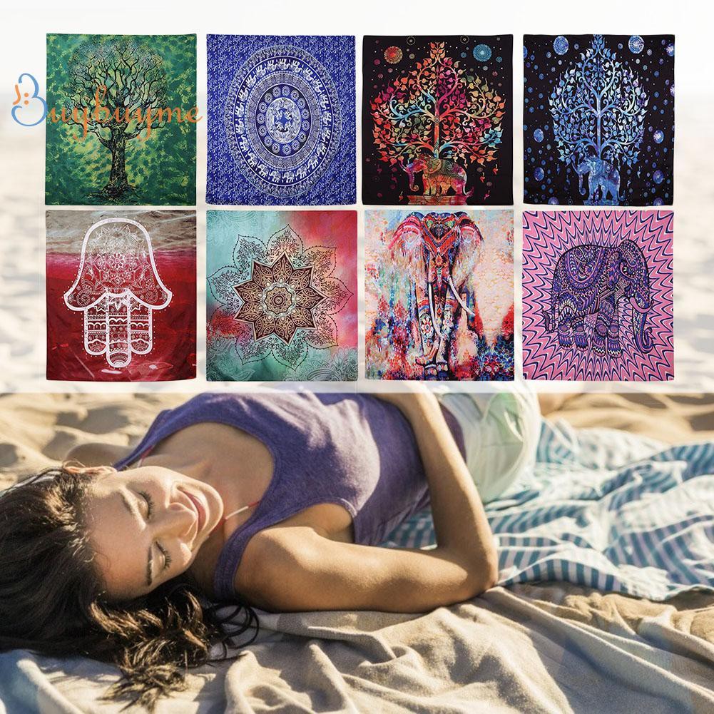 Tranh vải treo tường trang trí in họa tiết mandala phong cách Boho