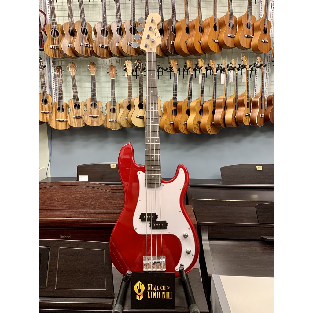 Đàn guitar bass hãng Deviser màu đỏ