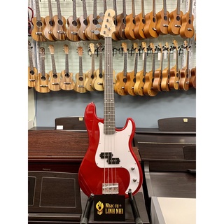 Đàn guitar bass hãng Deviser màu đỏ