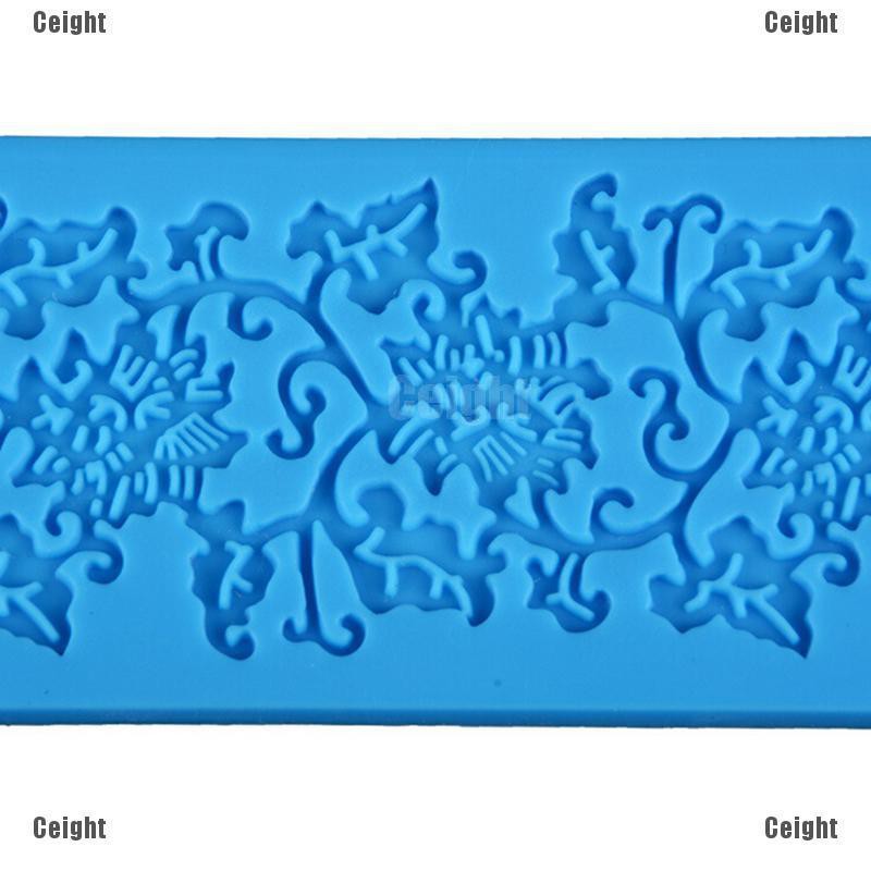 Khuôn Silicone Nhấn Bánh Dập Nổi Hình Hoa Lá Trang Trí