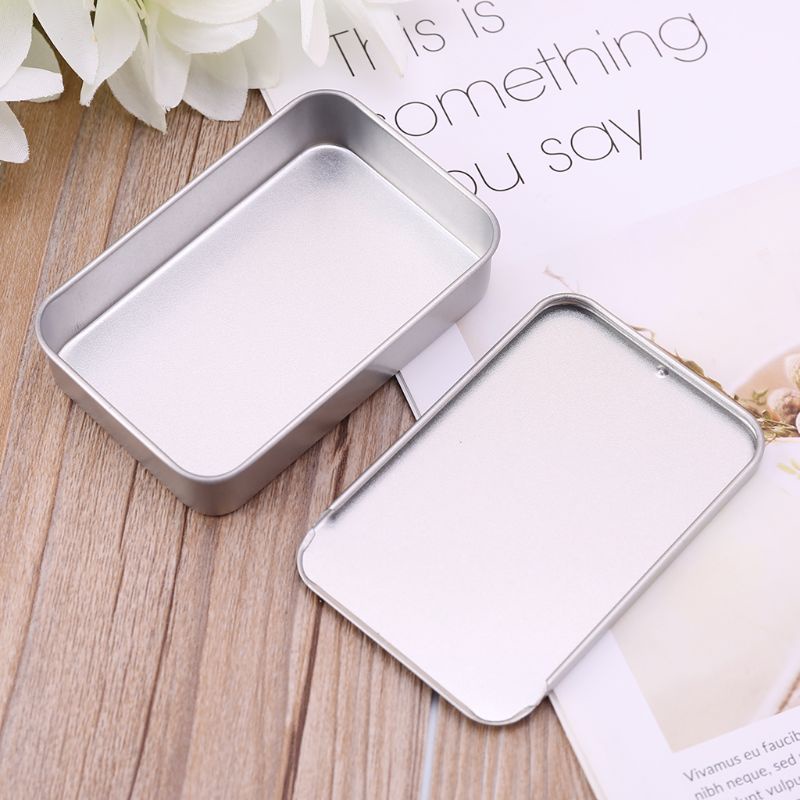Hộp đựng trang sức hình chữ nhật bằng kim loại