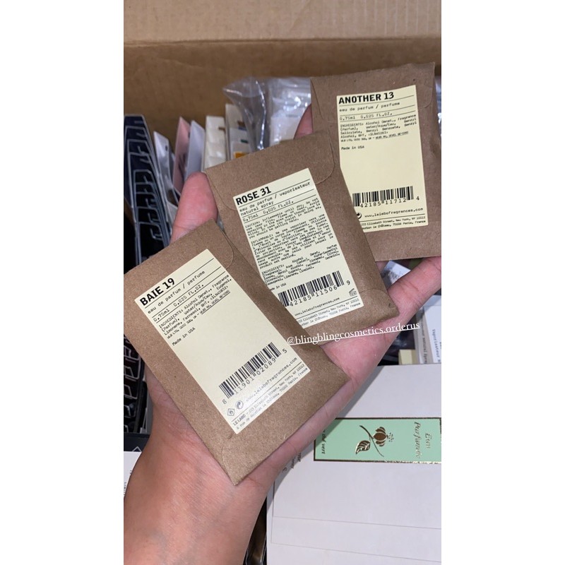 Sample nước hoa Le Labo 0.75ml Rose 31, Another 13, Baie 19