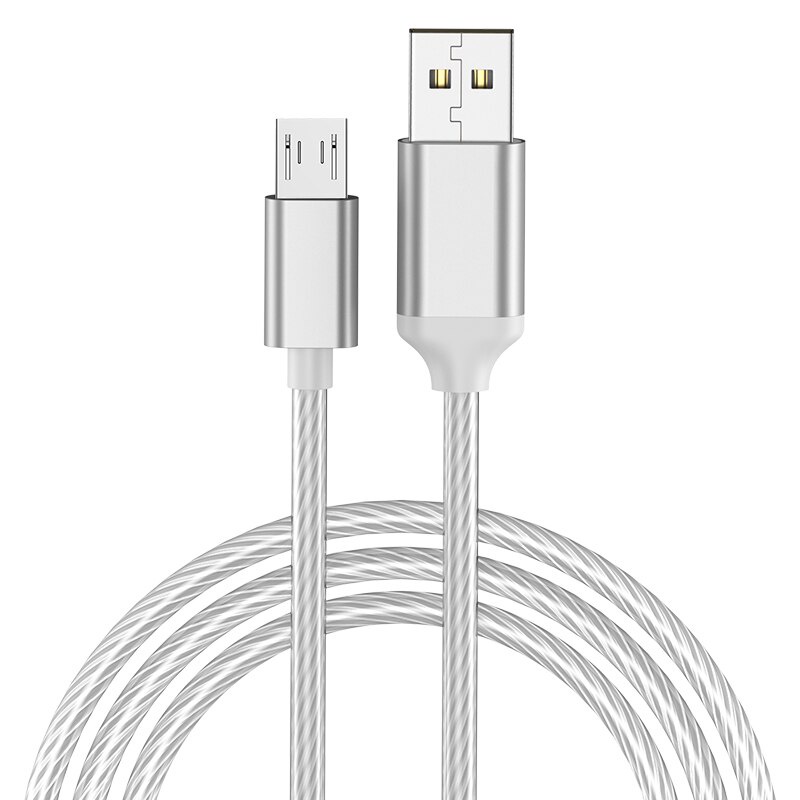 Dây Cáp Sạc Nhanh 3a Có Đèn Led Cho Samsung Xiaomi Htc Huawei Oppo Vivo