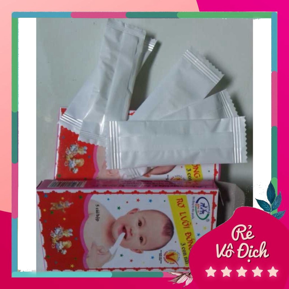 Rơ lưỡi, gạc tưa lưỡi Đông Pha (Gói 10 hộp 50 chiếc) cho bé BONBON KIDS