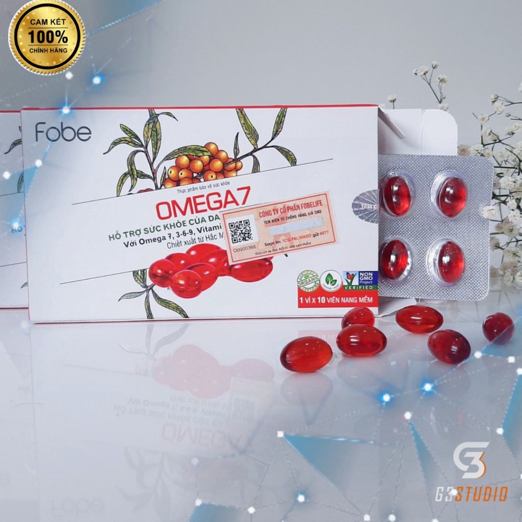(Chính Hãng) Omega7- Giảm khô âm đạo hiệu quả, làm đẹp da. Dùng được cho người ăn chay- u xơ - u nang