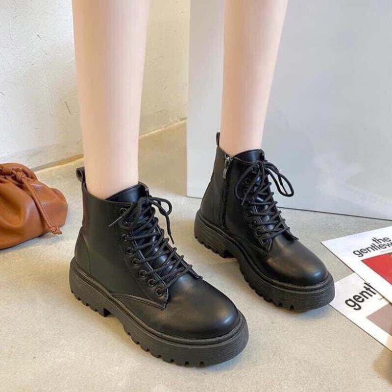 Giày boot nữ ullzang 🧡HÀNG TRUNG🧡 thời trang màu đen siêu hót full box bill - Jumestore | BigBuy360 - bigbuy360.vn