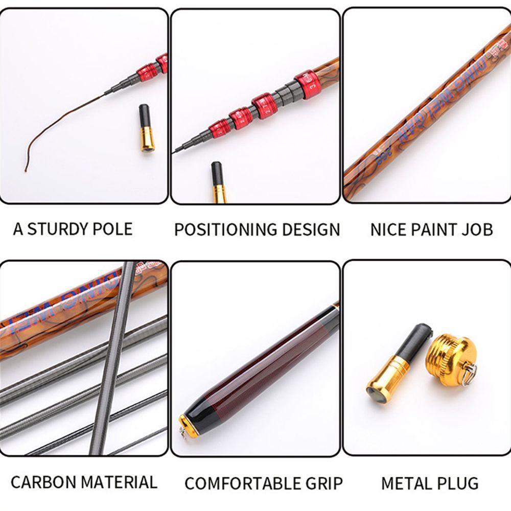 MUVAKO Cần Câu Cá Bằng Carbon Siêu Nhẹ 3.6M 4.5M 5.4M 6.3M