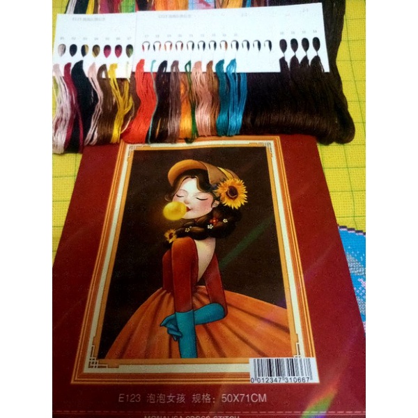 Tranh thêu Công chúa bong bóng E123