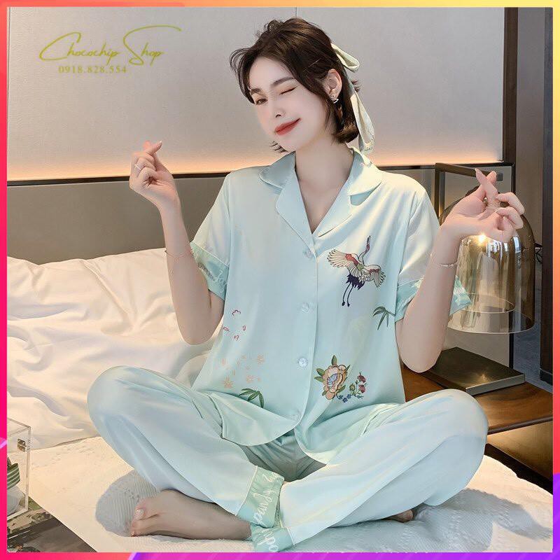 [FreeShip – Xả kho] Đồ Ngủ Pijama|Hàng Lụa Cao Cấp, Chất Đẹp Mã PI 2463 - Chocochip Shop