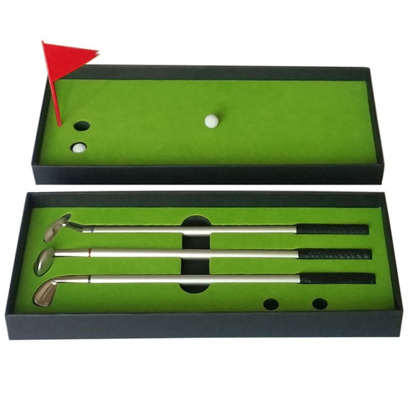 New Mini Club Putter Ball Pen Golfers Gift Box Set Desktop Decor For School Supplies Golf Accessorie