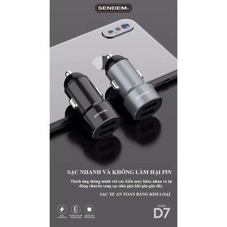Tẩu sạc ô tô SENDEM D7 k