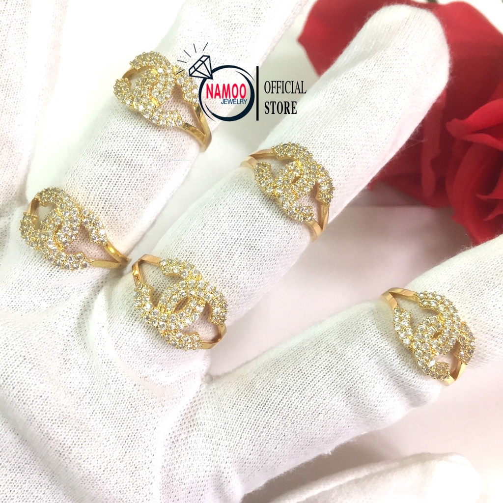 Nhẫn Nữ Đính Đá Mạ Vàng N023 Namoo Jewelry