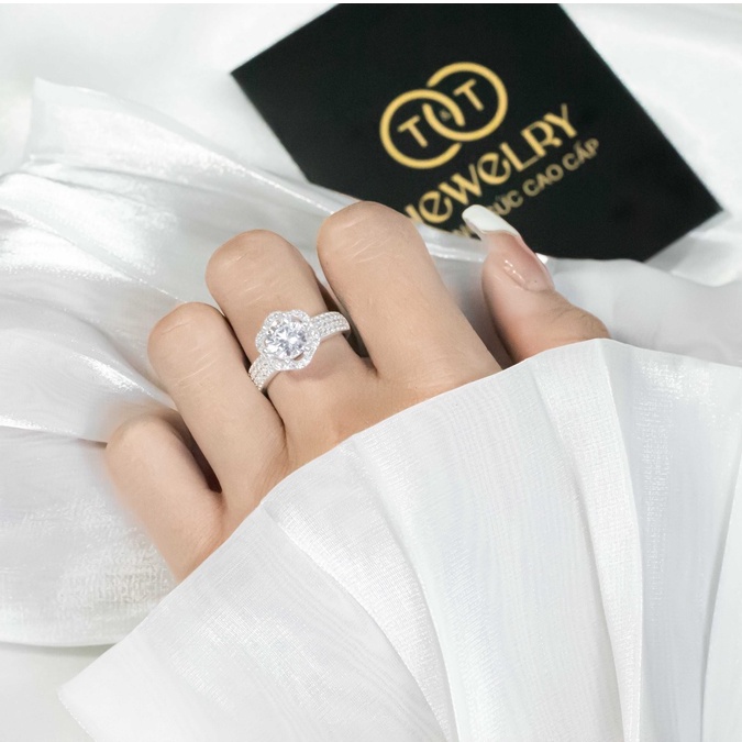 Nhẫn Bạc Nữ s925 Bạc Ý Sang Trọng - T&amp;T Jewelry cao cấp NN066