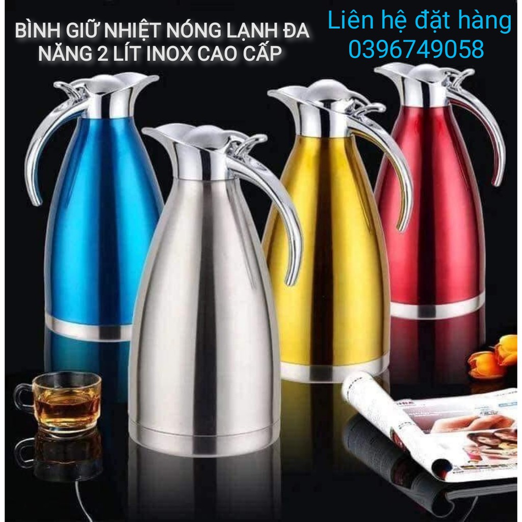 ?RẺ VÔ ĐỊCH?BÌNH GIỮ NHIỆT 2 LÍT INOX CAO CẤP HOT&COLD