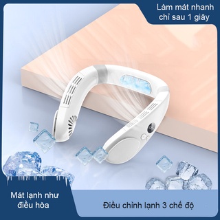Quạt đeo cổ mini hình chữ u không cánh thổi 360 độ nhỏ gọn có thể mang theo mọi nơi
