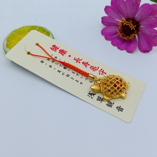 Hole Engraved Golden Turtle Bell