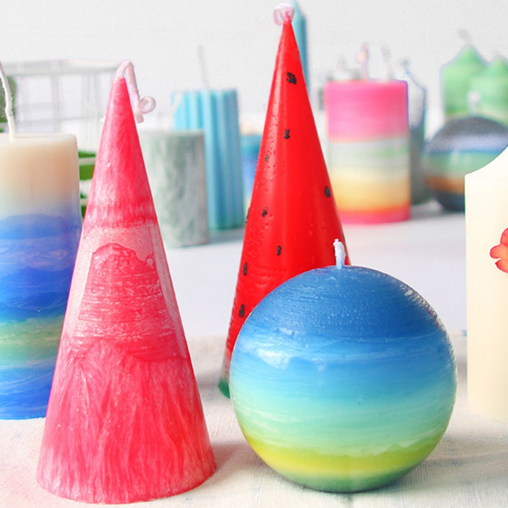 Khuôn làm nến thơm/ đèn cầy hình trụ bằng nhựa trang trí nhà cửa độc đáo DIY