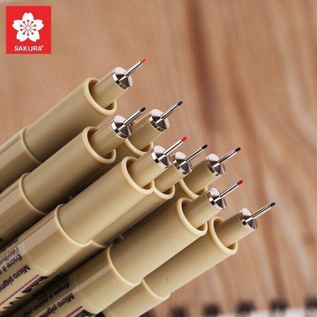 Bút Line Đi Nét Sakura Pigma Micro màu đen size 003, 005, 01, 02, 03, 04,05, 08,1,2,3, Brush