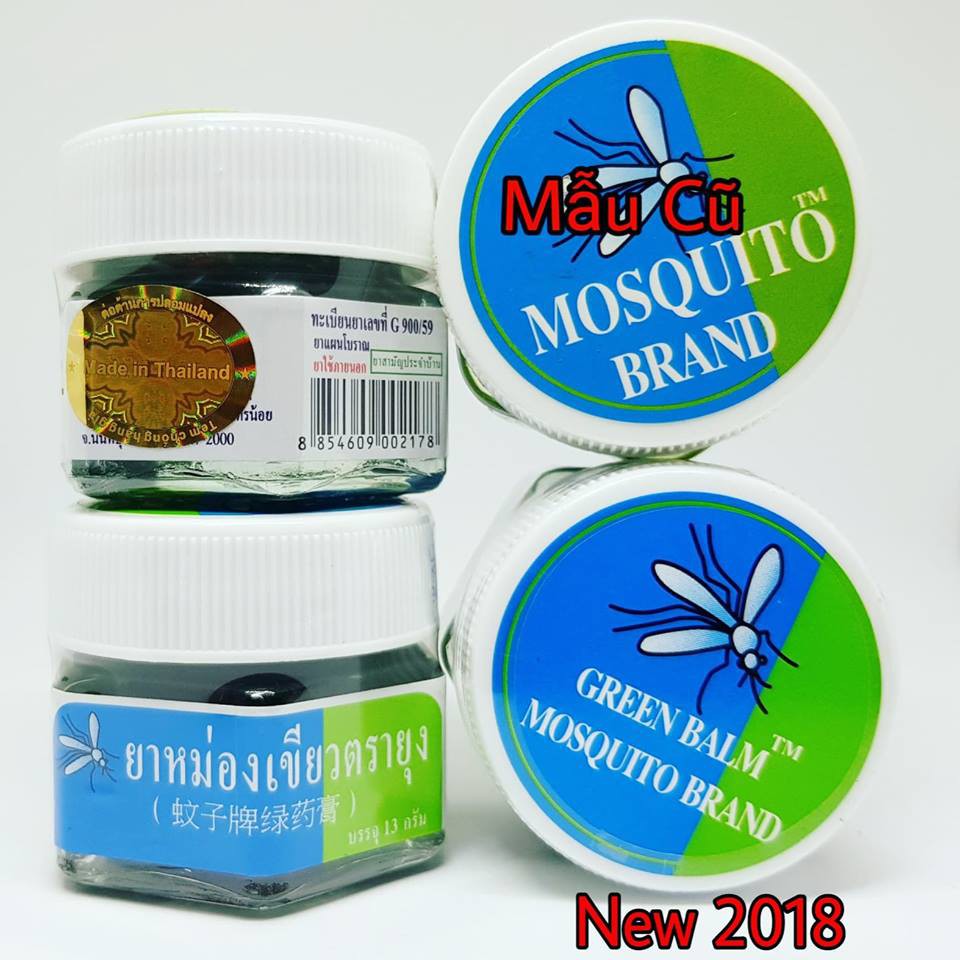 01 Dầu Cù Là Côn Trùng Cắn Mosquito Green Balm (Nội địa Thái)