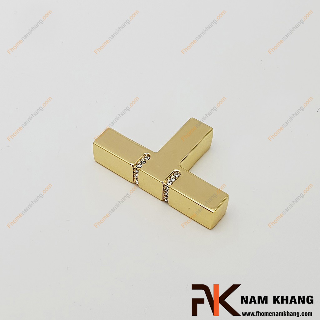 Núm cửa tủ kết hợp đá pha lê NK439V-24K