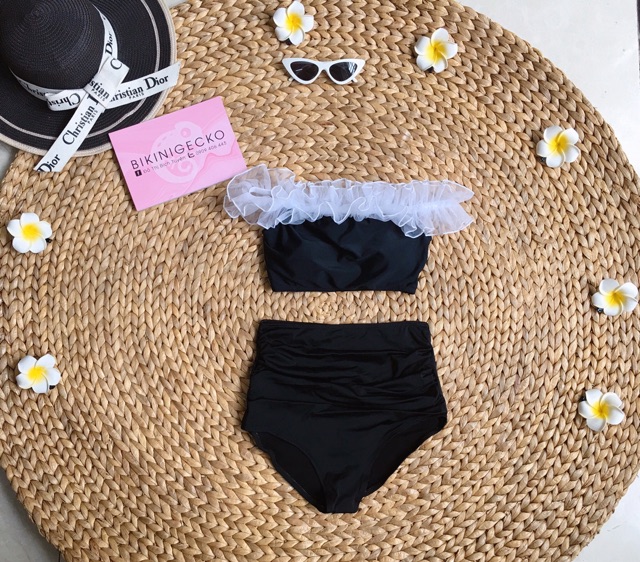Bikini 2 mảnh phối lưới trễ vai (ảnh thật) | BigBuy360 - bigbuy360.vn