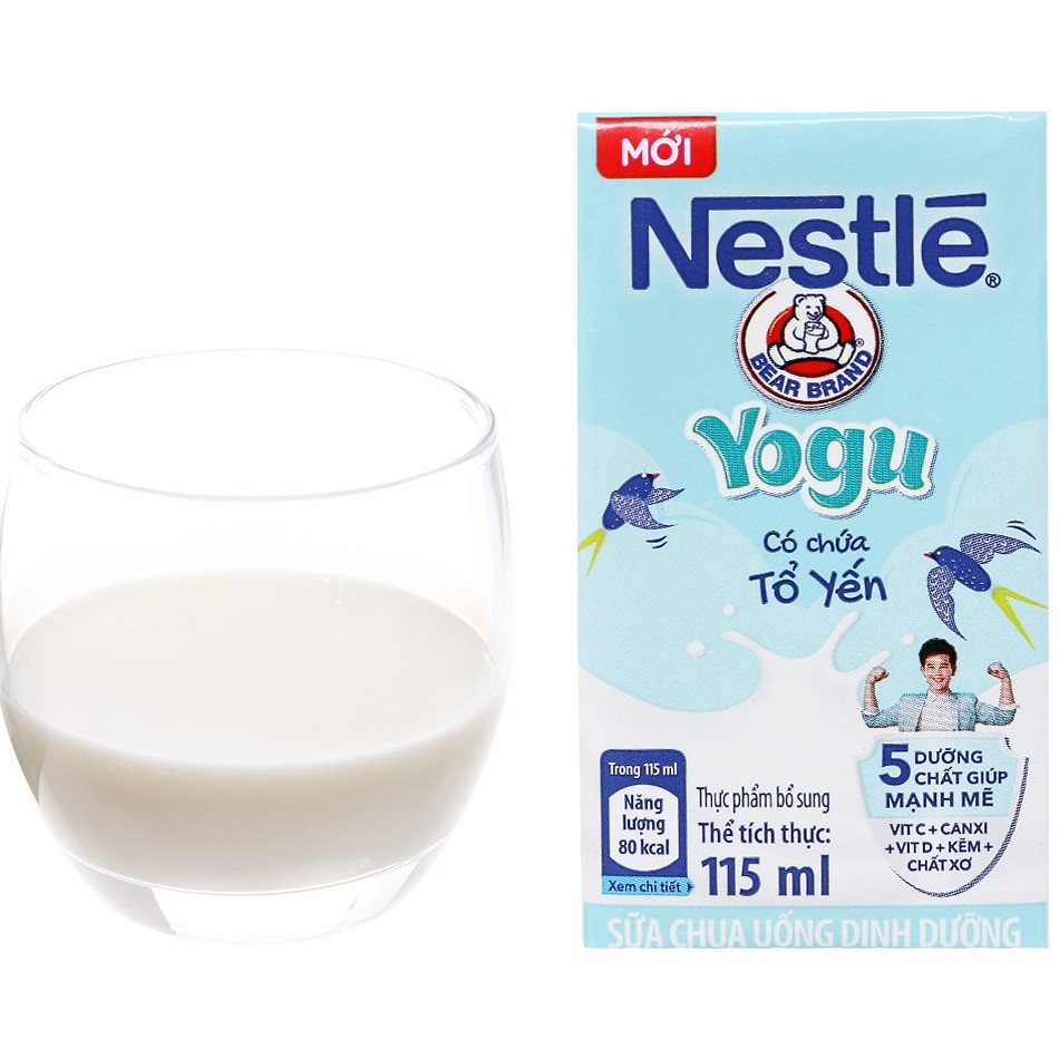sữa chua hộp tổ yến  Nestlé  - 1 hộp 115ml, một Thùng  48 #hộpSữachuaTổYếnNestlé Yogu #muasuachuachatluongtottaihanoi