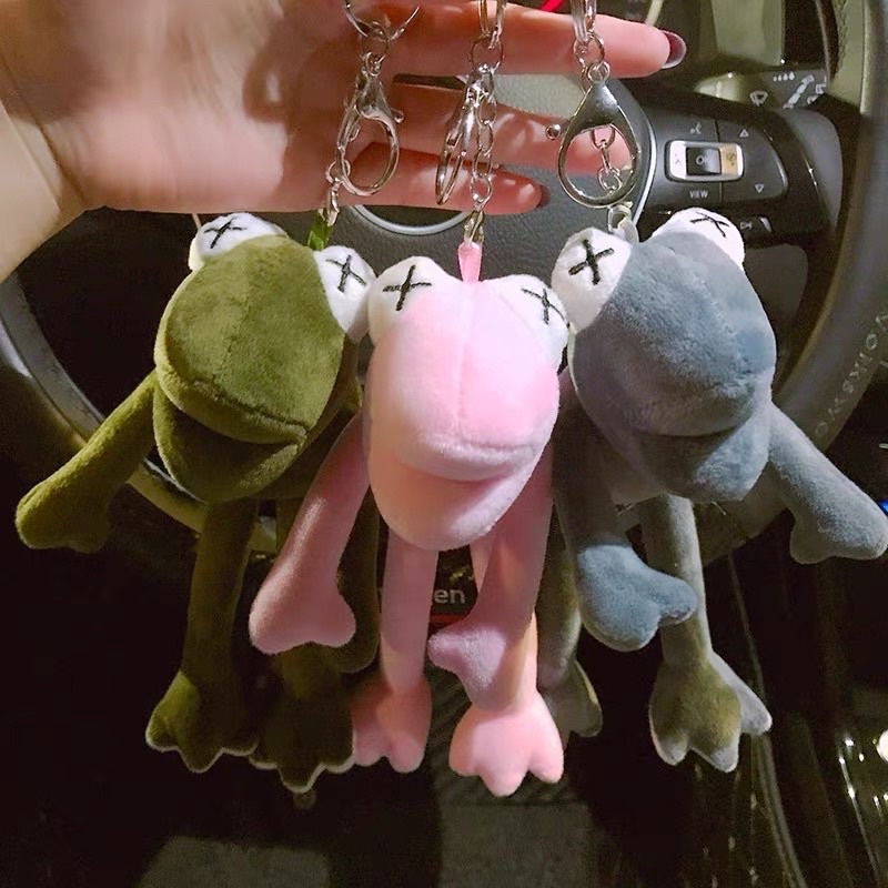 Móc khoá gấu bông nhiều mẫu dễ thương, gấu bông mini trang trí balo túi xách: khủng long, vịt, ếch, thỏ, gấu