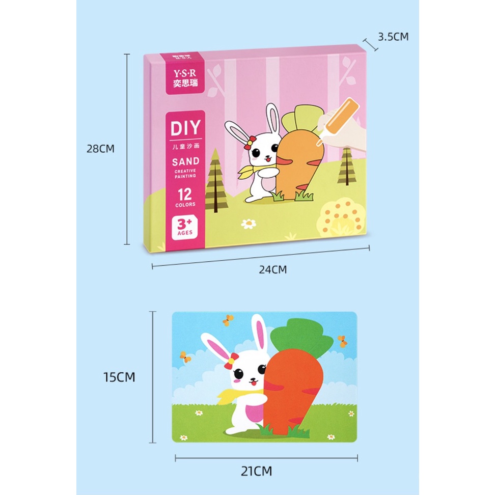 Đồ chơi tranh cát 12 màu cho bé từ 3 4 5 tuổi, giúp bé rèn luyện vận động tinh, nhận biết màu sắc