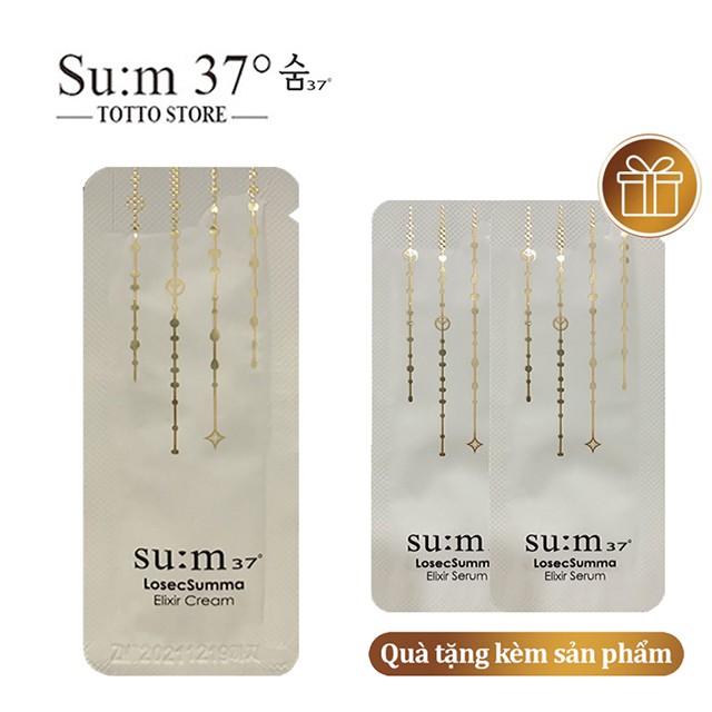 [30 gói] Kem dưỡng tái sinh Su:m 37 Losec Summa Elixir Cream - Sample kem dưỡng Sum