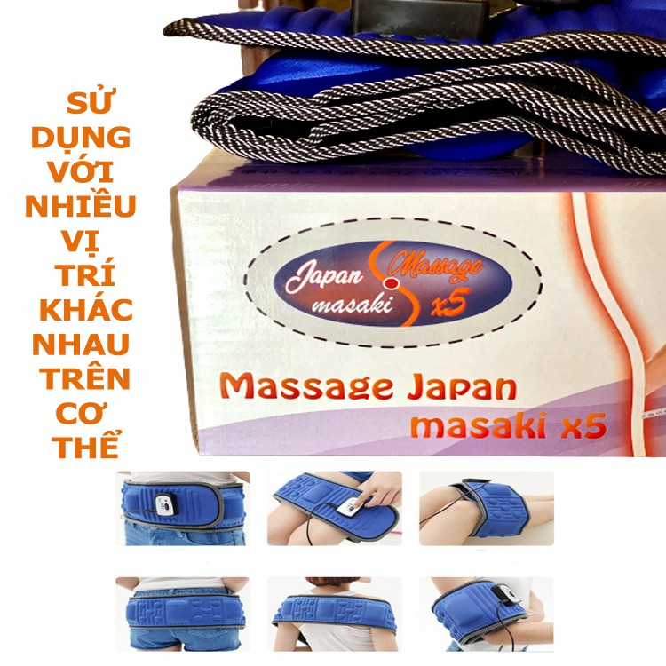 Đai Massage Giảm Mỡ Bụng Cao Cấp X5 Chính Hãng Nhật Bản [TẶNG KEM TAN MỠ 10gr]