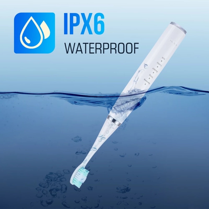MÁY CẠO VÔI RĂNG CAO CẤP TEETH CLEANER IPX6, KÈM ĐẦU BÀN CHẢI ĐIỆN 2 TRONG 1.