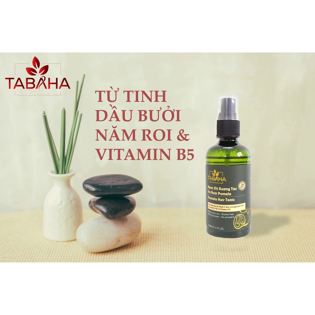 Combo 2 nước xịt dưỡng tóc kích thích mọc tóc Tabaha 120ml từ tinh dầu bưởi Năm roi & Vitamin B5