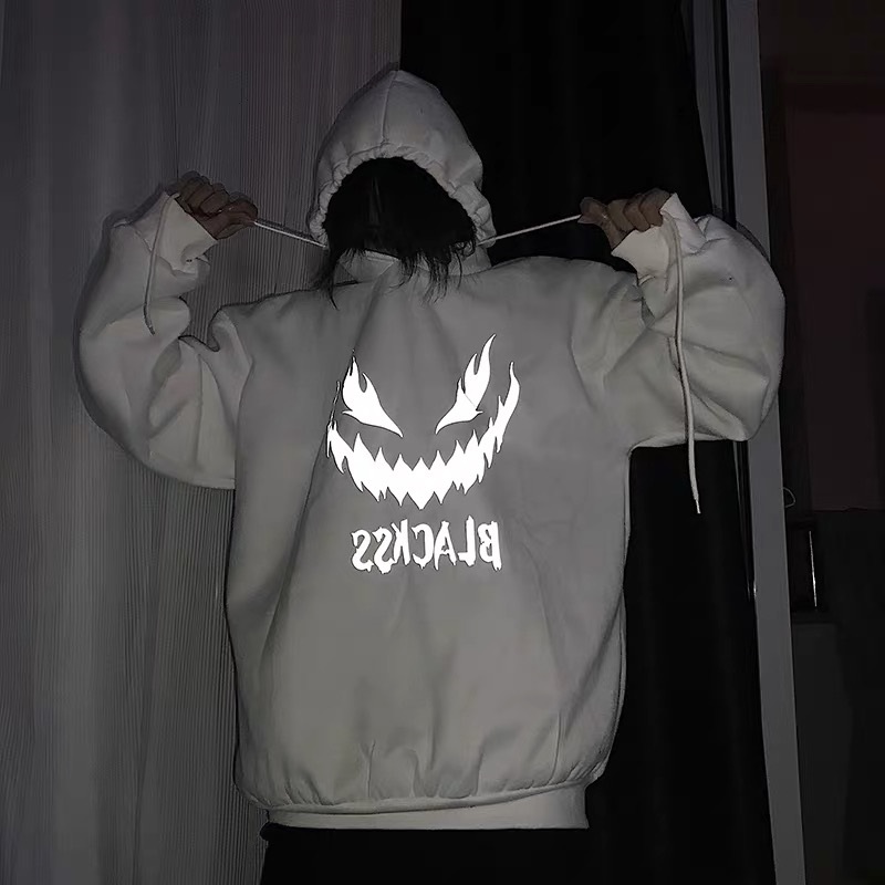 Áo Hoodie Tay Dài In Chữ Phản Quang Cá Tính Cho Nam 2 Màu (M-5Xl) | BigBuy360 - bigbuy360.vn