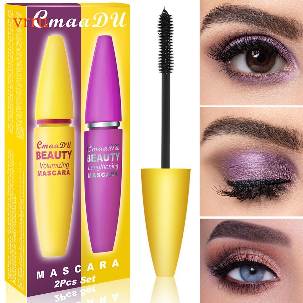 Mascara 4D CmaaDu chống thấm nước bền màu chuốt dày mi
