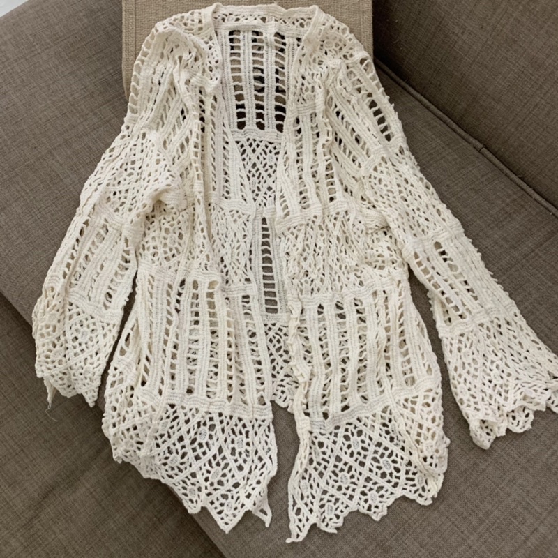 Áo Khoác Lưới Ren Đi Biển, Mặc Ngoài Bikini