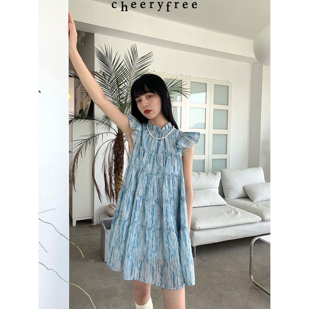 Honypove Đầm Chiffon Phong Cách Ngọt Ngào Thời Trang Mùa Hè Hàng Mới Dành Cho Bạn Nữ 2022