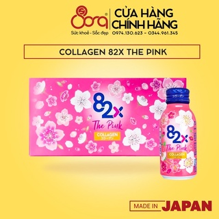 Collagen 82x the pink nước uống đẹp da nhật bản hộp 10 lọ, lọ 100ml