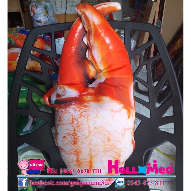 Gối Ôm 3D Hình Càng Cua Đậm Đà Giống Thật Nhất - Gối Ôm Hình Đồ Ăn Đẹp Cho Bé Giá Rẻ Nhất Shoppe