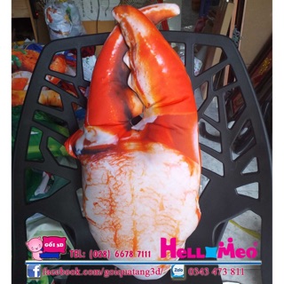[ẢNH THẬT 100%] Gối Ôm 3D Hình Càng Cua Đậm Đà Giống Thật Nhất - Gối Ôm Hình Đồ Ăn Đẹp Cho Bé Giá Rẻ Nhất Shoppe