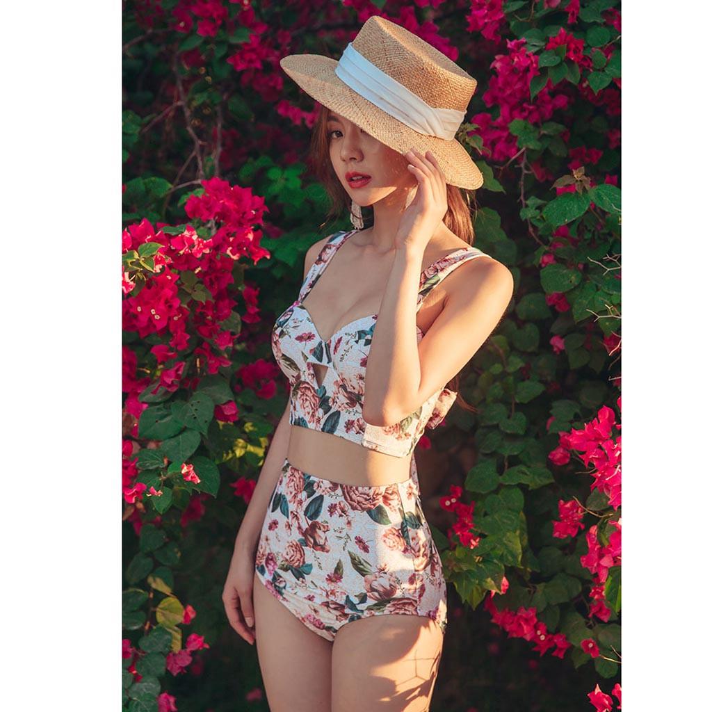 Bộ bikini in hoa kiểu dáng Hàn Quốc