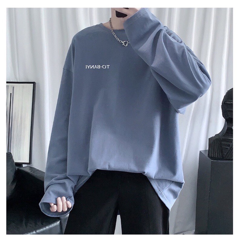 Áo thun dài tay unisex dáng dài fomr rộng - áo longsleeve chất cotton mền mịn in chữ là điểm nhấn mặc đi học đi chơi