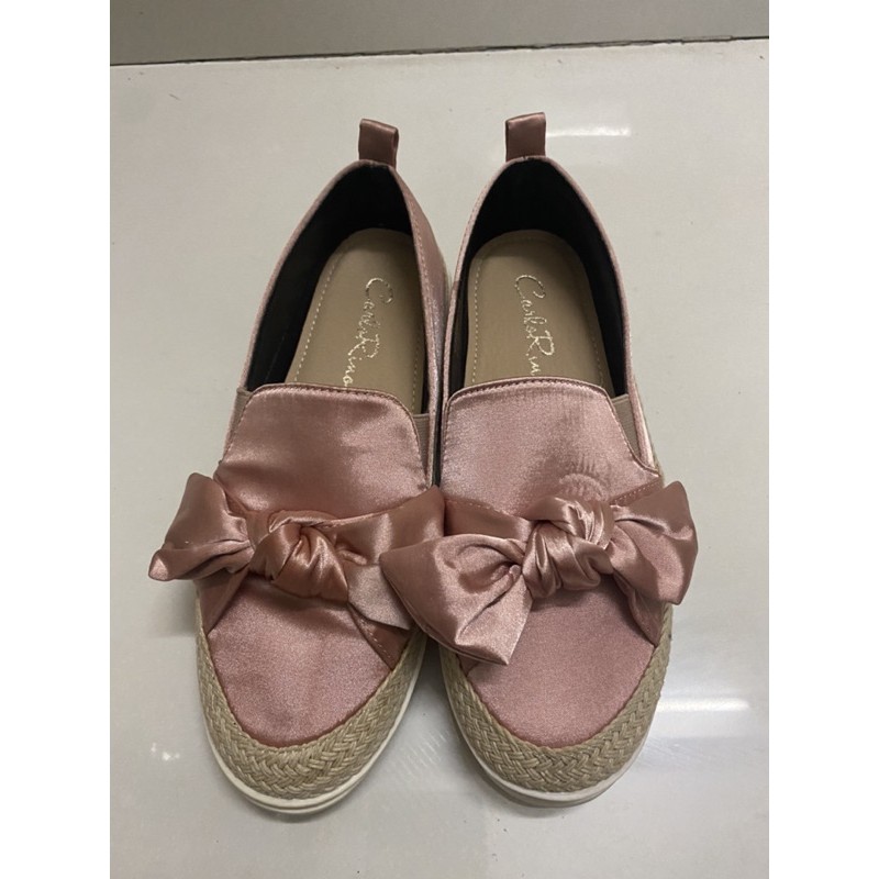 Giày Carlo Rino nơ hồng (size 37, có hộp) - Pass