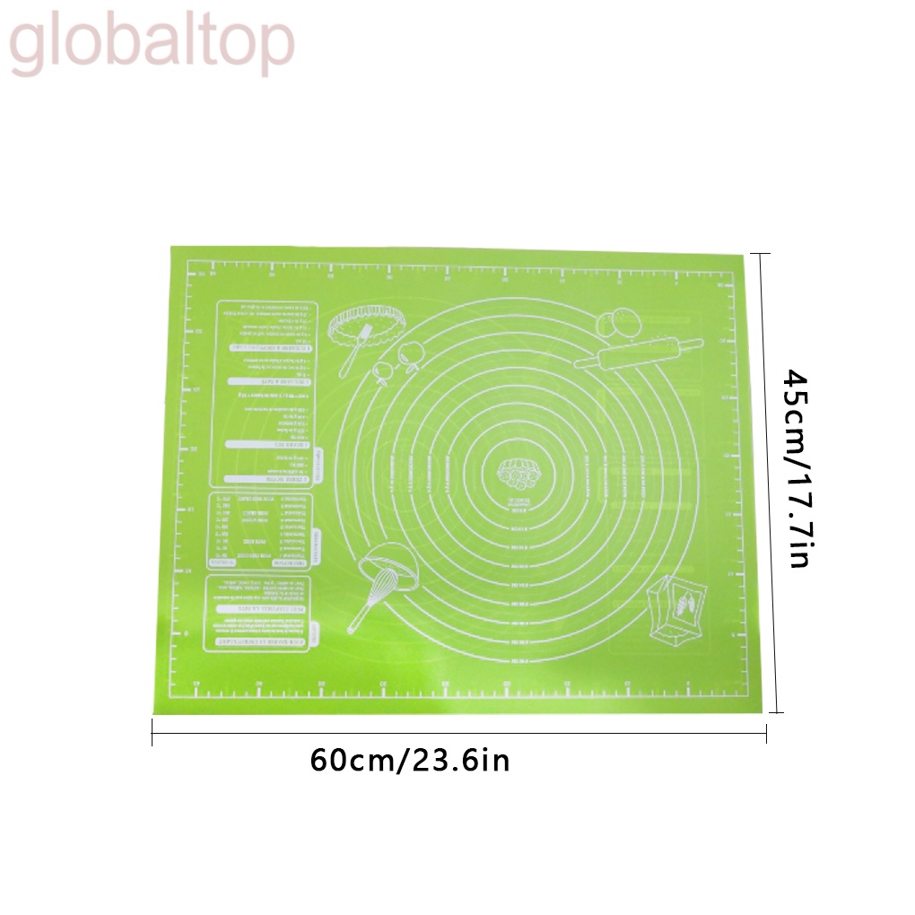 Thảm nhào bột làm bánh bằng silicone chống dính có thang đo