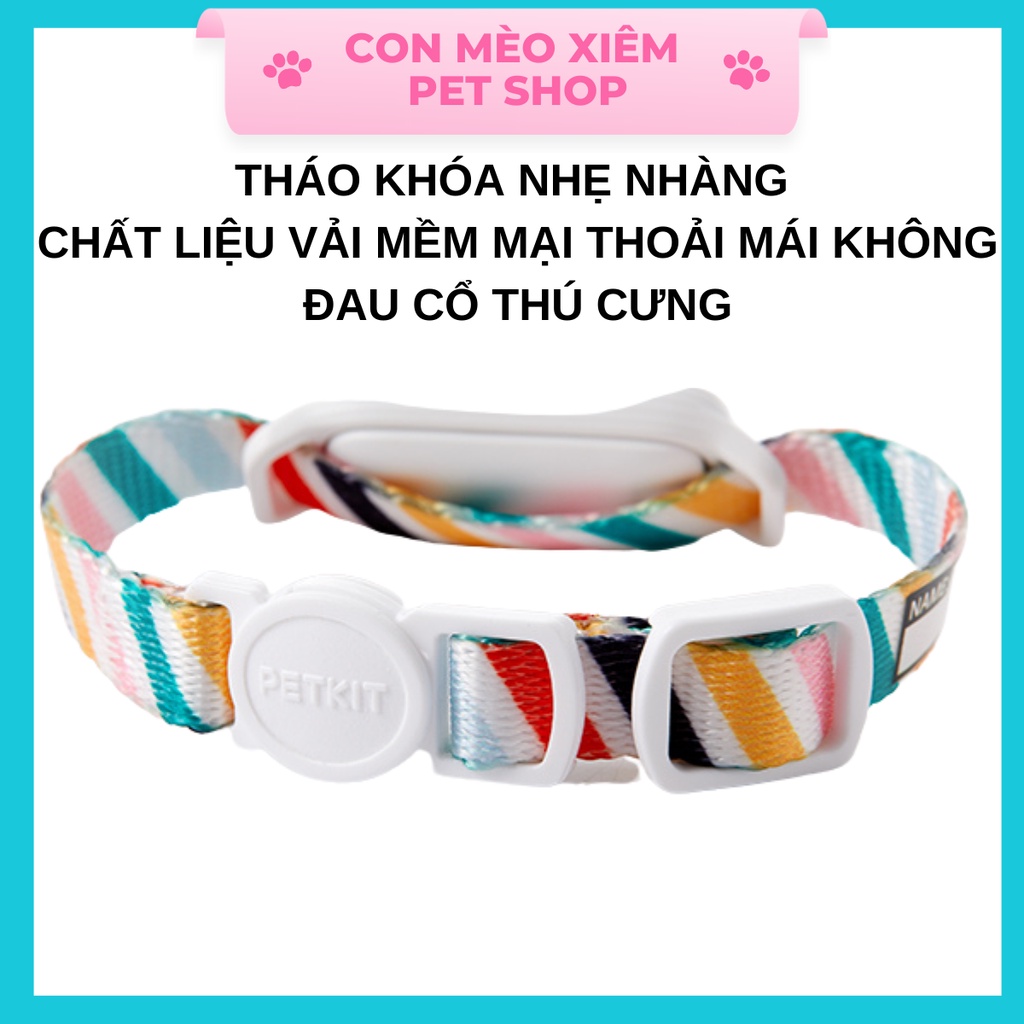 Vòng cổ Petkit cho chó mèo theo dõi sức khỏe Fit 3, phụ kiện công nghệ thú cưng Con Mèo Xiêm