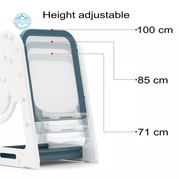 Bộ bảng vẽ từ tính đa năng 5in1  kèm bàn học, bàng vẽ, kệ giá sách và ghế cao cấp - kèm nhiều quà tặng