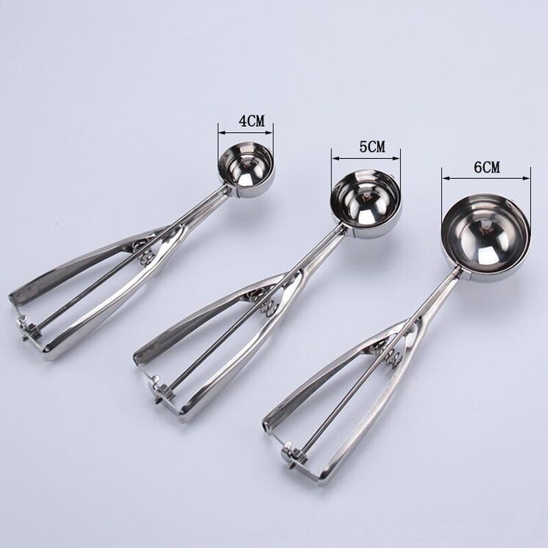 [Giá sỉ] Cây Muỗng dụng cụ múc xúc kem viên tròn bằng inox 304