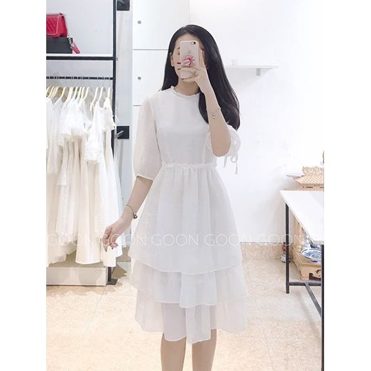 Đầm tơ 3 tầng siêu xinh