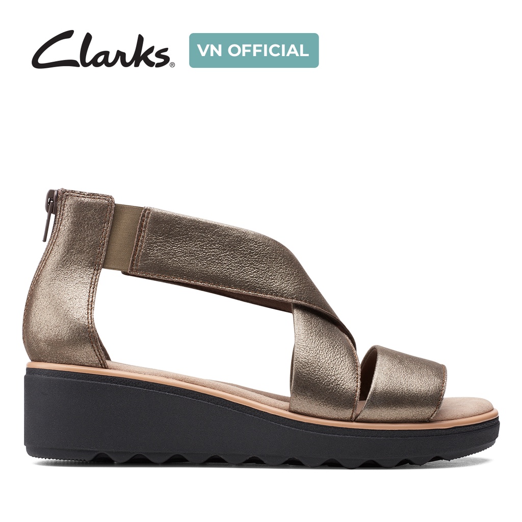 Dép xăng đan Da Nữ màu Metalic CLARKS Jillian Rise